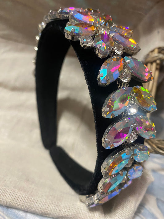 AB CRYSTAL RHINESTONED HEADBAND