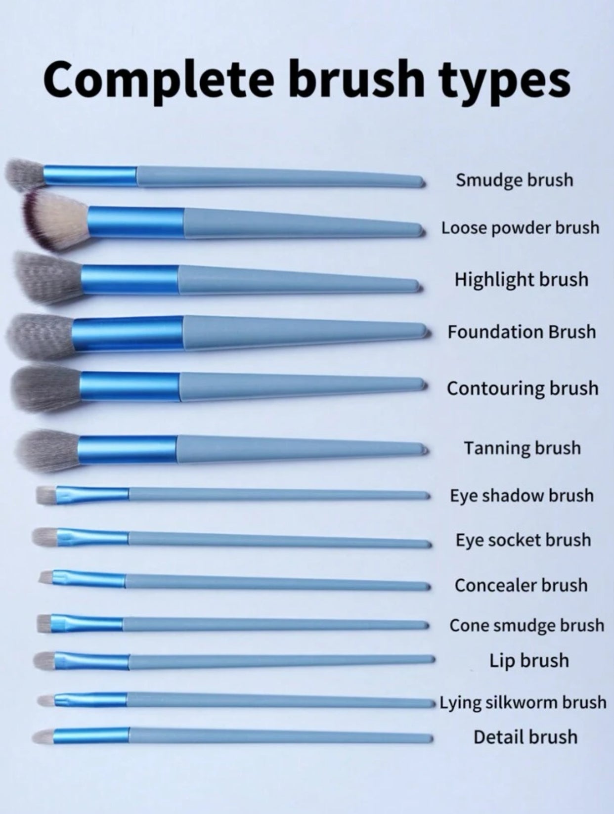 13 PC. Makeup Brush Set