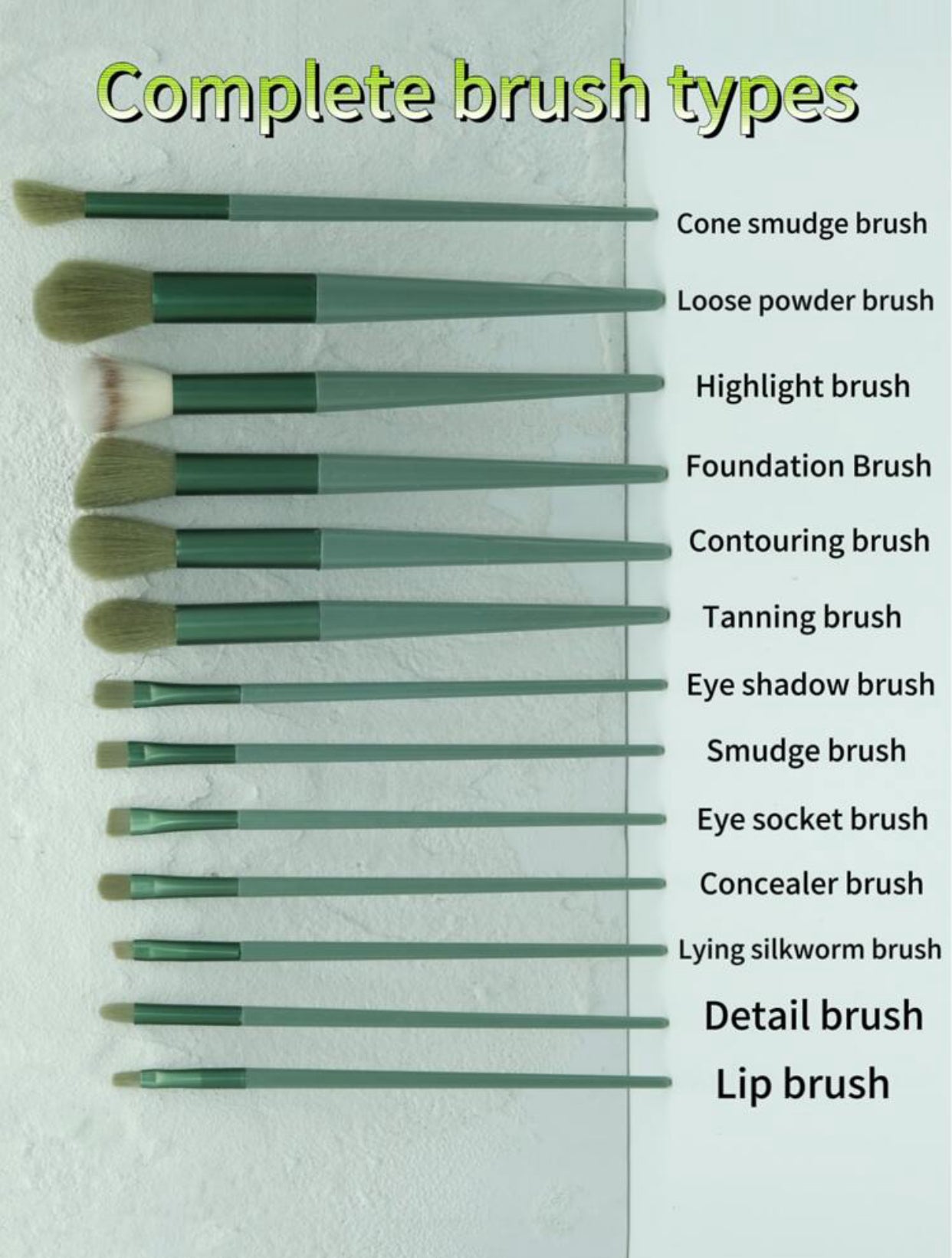 13 PC. Makeup Brush Set