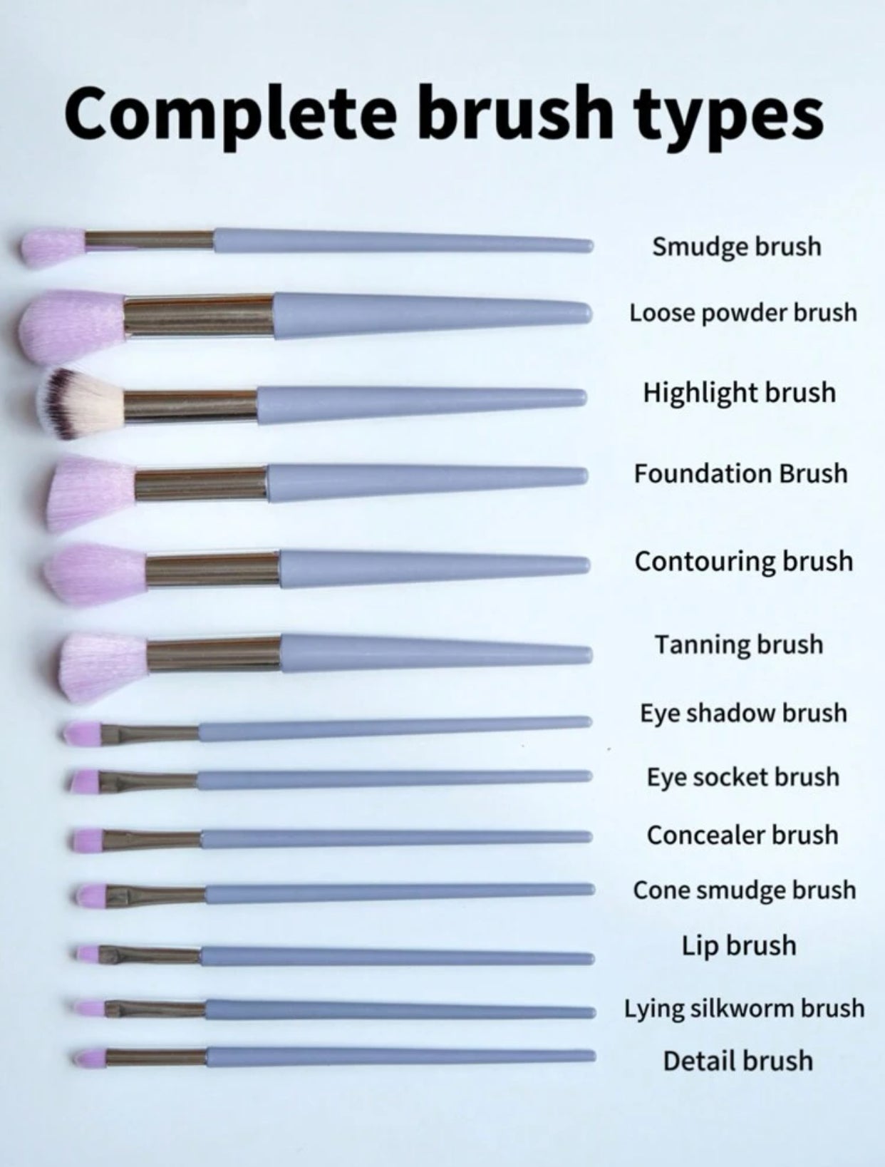 13 PC. Makeup Brush Set